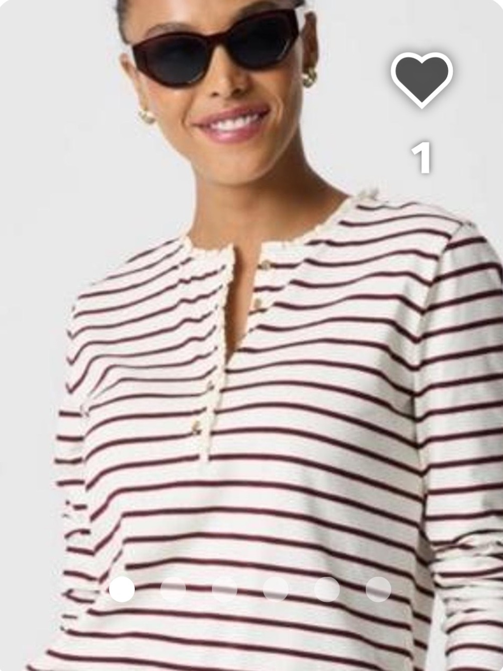 NWT J. Crew Cotton Long Sleeve Shirt Striped  Magenta White L